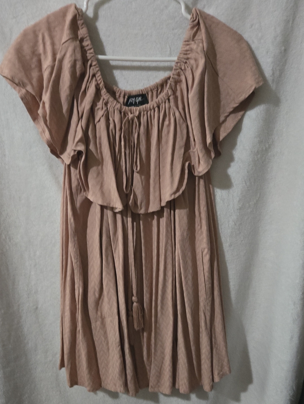 Nasty Gal Off The Shoulder Ruffle Dress